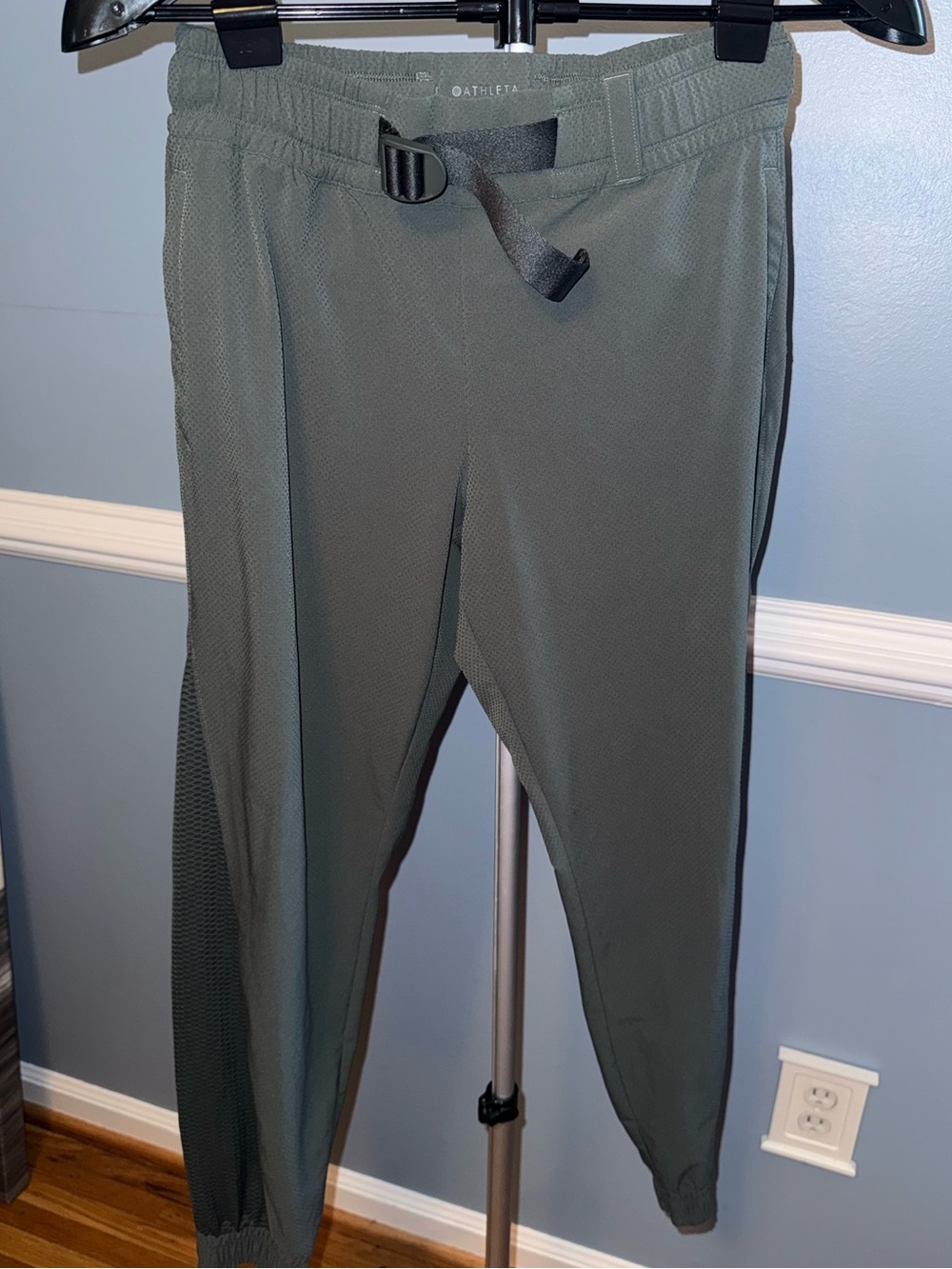 Athleta Quest Jogger Sage Green Utility Hiking Travel Pants NWOT 0P Petite
